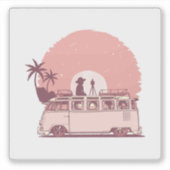 "ワンダーラストアドベンチャー"旅行ステッカー シール (正面)