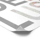 ワンダーラストグレーパンチアウトヴィンテージマップ ポスター (角)