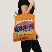 ワンダーラストトゥーモットワールドイラストレーション トートバッグ (クローズアップ)