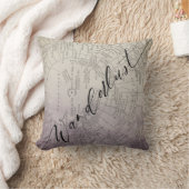 ワンダーラストパープルグラデーションウォーターカラーアドベンチャーマップ クッション (ブランケット)