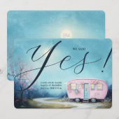 ワンダーラストラブトレーラ結婚テンプレート 招待状 (正面/裏面)