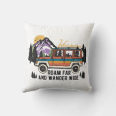 ワンダーラストローミング遠く、ワイドに移動 クッション (裏面)