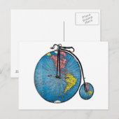 ワンダーラストヴィンテージバイクハガキ ポストカード (正面/裏面)