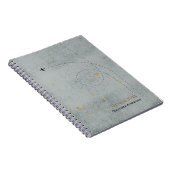 ワンダーラスト名飛行機ライトグレー金ゴールド旅行 ノートブック (右側)