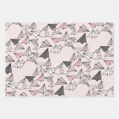 ワンダーラスト旅行パターン ラッピングペーパーシート (正面2)