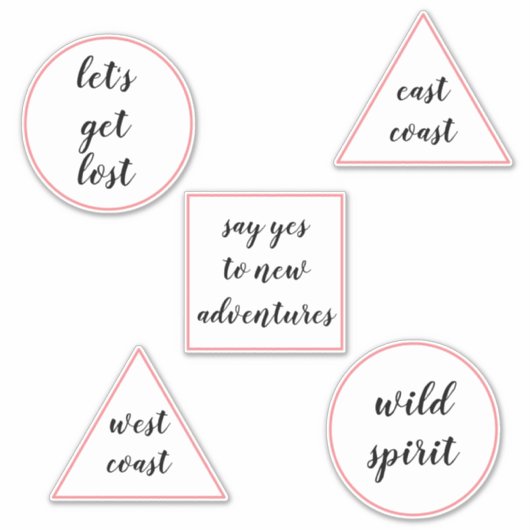 ワンダーラスト旅行引用文ウォーターボトルの荷物 シール (正面)