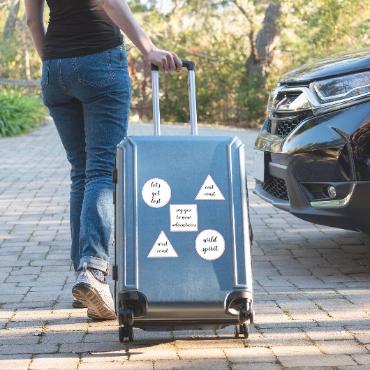 ワンダーラスト旅行引用文ウォーターボトルの荷物 シール (スーツケースインサイチュ)