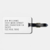 ワンダーラスト水の色ワールドマップトラベルピンク金ゴールド ラゲッジタグ (裏面横)