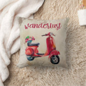 ワンダーラスト – レッドウォーター色スクーター |ヴィンテージシック クッション (ブランケット)