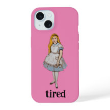 ワンダーランドおもしろいピンクガールの疲れた引用文アリス