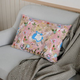 ワンダーランドでかわいいアリスの冒険グリッター名 アクセントクッション
