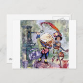 ワンダーランドでハンプティ・ダンプティが大きくなる ポストカード (正面/裏面)