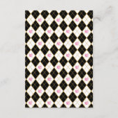 ワンダーランドのお茶のピンクアリスパーティーおむつラッフル エンクロージャーカード (裏面)