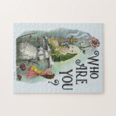 ワンダーランドのかわいいアリスとキャタピラーアート ジグソーパズル (横)