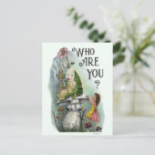 ワンダーランドのかわいいアリスとキャタピラーアート ポストカード (スタンド正面)