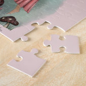 ワンダーランドのかわいいアリスとキャタピラーアートJ ジグソーパズル (側面)