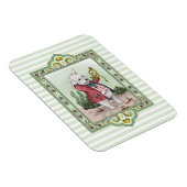 ワンダーランドのかわいいアリス晩期白うさぎアート マグネット (右側)