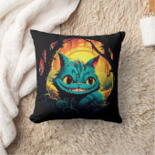 ワンダーランドのアニメチェシャーキャットアリス クッション (ブランケット)