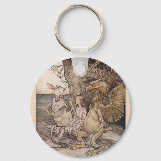 ワンダーランドのアリスとにせウミガメ キーホルダー (正面)