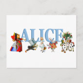ワンダーランドのアリスと仲間たち ポストカード (正面)