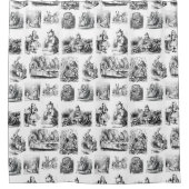 ワンダーランドのアリスの冒険 シャワーカーテン (正面)