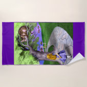 ワンダーランドのアリスの冒険 ビーチタオル (正面)