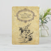 ワンダーランドのアリスヴィンテージ紙結婚ズ セーブザデート (スタンド正面)