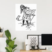 ワンダーランドのアーサー・ラッカム・アリス ポスター (ホームオフィス)