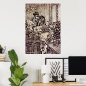 ワンダーランドのアーサー・ラッカム・アリス ポスター (ホームオフィス)