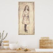 ワンダーランドのアーサー・ラッカム・アリス ポスター (キッチン)