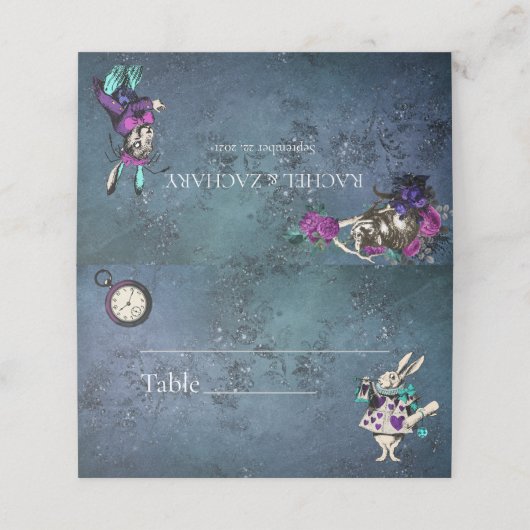 ワンダーランドのア結婚リス プレイスカード (外部開封)