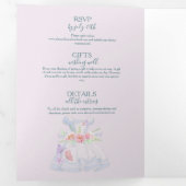 ワンダーランドのア結婚リス 三つ折り招待状 (内部最初)