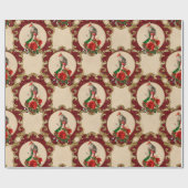 ワンダーランドのクリスマスアリス ラッピングペーパー (フラット)