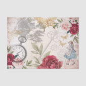 ワンダーランドのシックなアリスヴィンテージデクページ 薄葉紙 (正面)