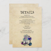 ワンダーランドのシックなヴィンテージ結婚アリスの詳細 エンクロージャーカード (正面/裏面)