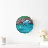 ワンダーランドのシュノーケリング ラウンド壁時計 (ホーム)