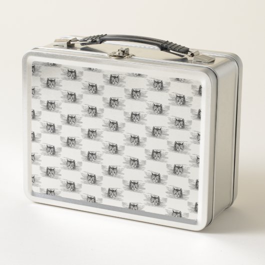 ワンダーランドのチェシャ猫アリスカスタムBGカラー メタルランチボックス (正面)