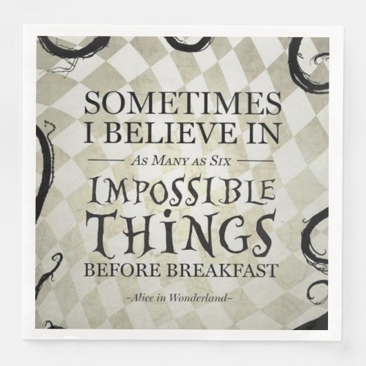 ワンダーランドのナプキンのアリス (正面)