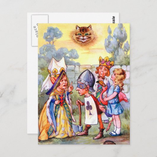 ワンダーランドのハートとアリスの女王 ポストカード (正面/裏面)