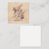 ワンダーランドのヘラルド·ホワイト·ウサギ·ヴィンテージ·アリス ノートカード (正面/裏面)