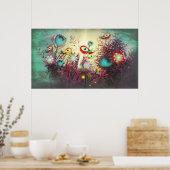 ワンダーランドのポスター巨大な眼鳥 ポスター (キッチン)