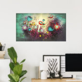 ワンダーランドのポスター巨大な眼鳥 ポスター (ホームオフィス)