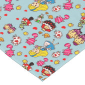 ワンダーランドのモノグラムアリスかわいいガールズデコール ショートテーブルランナー (コーナー)