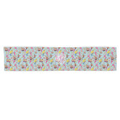 ワンダーランドのモノグラムアリスかわいいガールズデコール ショートテーブルランナー (横)