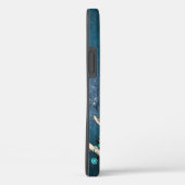 ワンダーランドのモノグラムヴィンテージダークブルーアリス Case-Mate iPhoneケース (裏面 / 右)