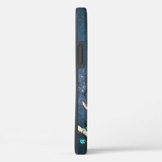 ワンダーランドのモノグラムヴィンテージダークブルーアリス Case-Mate iPhoneケース (裏面 / 右)