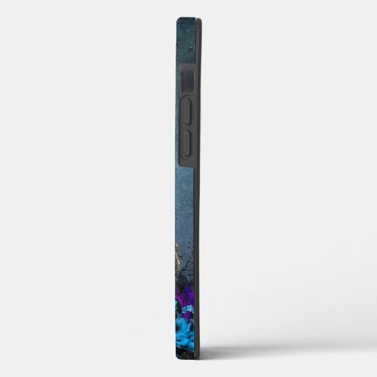 ワンダーランドのモノグラムヴィンテージダークブルーアリス Case-Mate iPhoneケース (裏面 / 左)