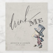 ワンダーランドのワインでヴィンテージのアリス結婚を飲む ワインラベル (シングルラベル)