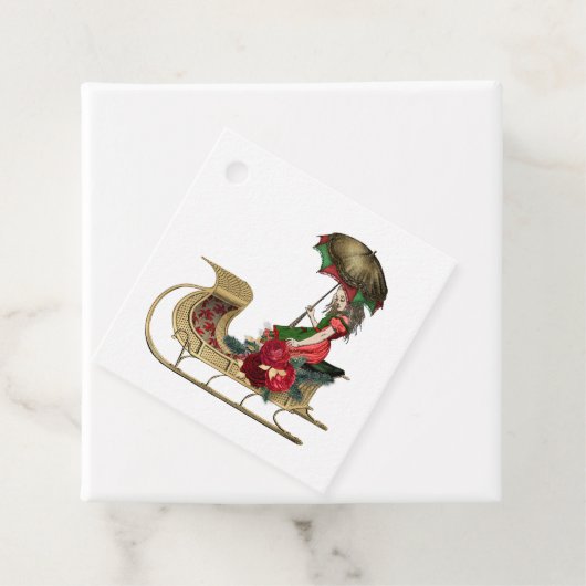 ワンダーランドのヴィンテージクリスマスアリス フェイバータグ (インサイチュ)