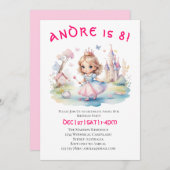 ワンダーランドの可愛お洒落いプリンセス 招待状 (正面/裏面)